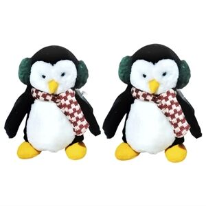 Debbie Mumm Hugsy McFinn Penguin Plush  1999 Mervyn’s 6” Set of 2